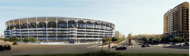 Proyecto del Nou Mestalla que debería albergar el Mundial