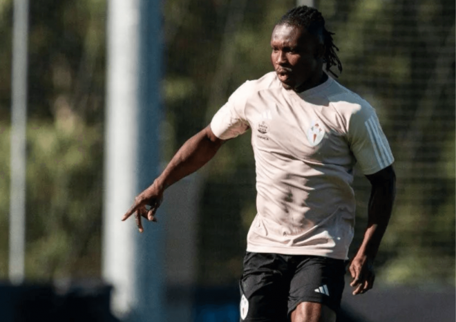 Joseph Aidoo en Afouteza (Foto: RC Celta).