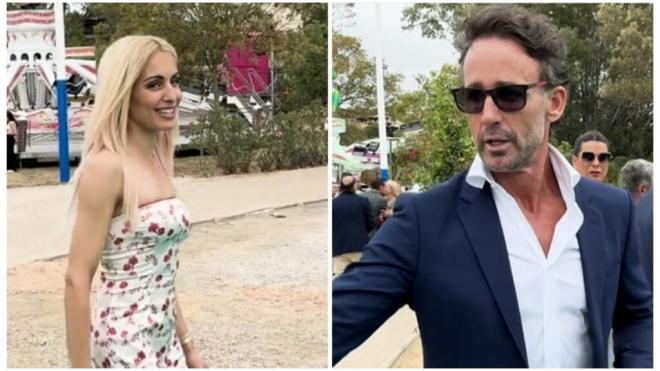 Hiba Abouk y Álvaro Muñoz Escassi llegando a la fiesta del Turronero (Europa Press)