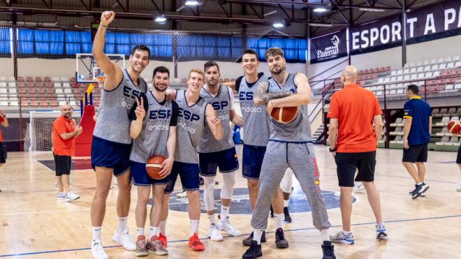 La Selección Española, en un entrenamiento antes del Preolímpico de Valencia (RR.SS)