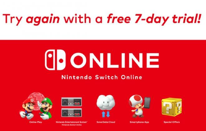 Nintendo ofrece una prueba gratuita para jugar gratis a sus títulos online durante una semana.