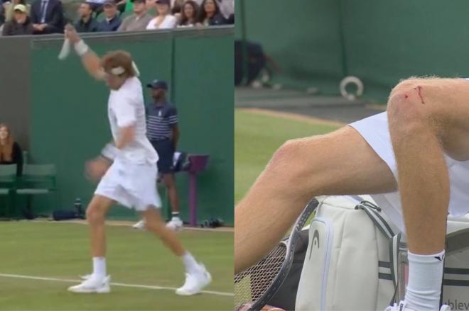 El cabreo de Rublev en Wimbledon.