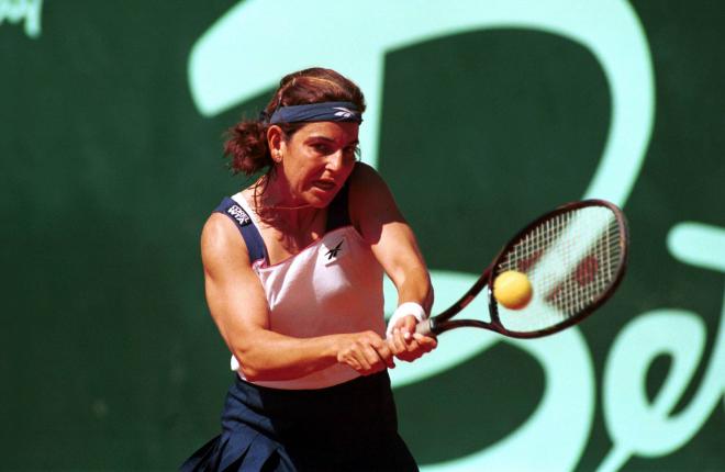 Arantxa Sánchez Vicario en un partido de tenis (Foto: Cordon Press)