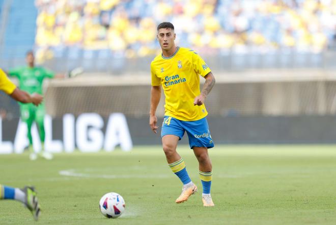 Álvaro Lemos, durante un partido con la UD Las Palmas (Foto: UDLP).