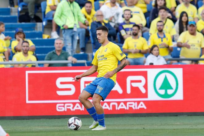 Álvaro Lemos, durante un partido con la UD Las Palmas (Foto: UDLP).