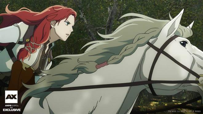 Hèra, a lomos de un caballo en El Señor de los Anillos: La Guerra de los Rohirrim (Imagen: Anime Expo)