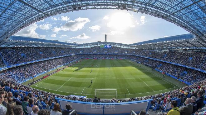 Estadio de Riazor durante un partido del Dépor (Foto: RC Deportivo).