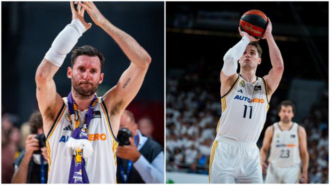 Rudy Fernández y Mario Hezonja, con el Real Madrid (RR.SS)