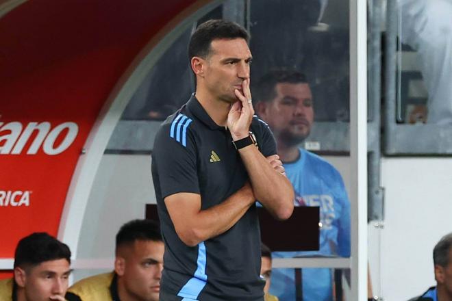 Scaloni durante el partido de Argentina en la Copa América (Cordon Press)