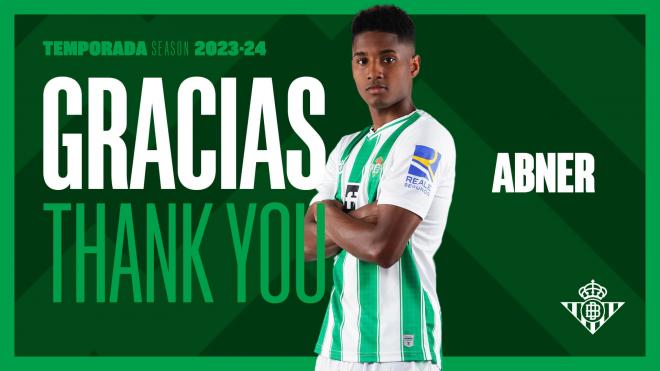 Anuncio oficial del Betis de la venta de Abner.