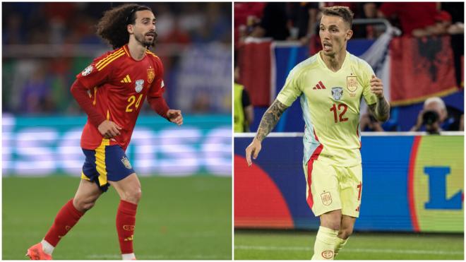 Marc Cucurella y Alex Grimaldo, con la Selección Española (Fotos: Cordon Press)