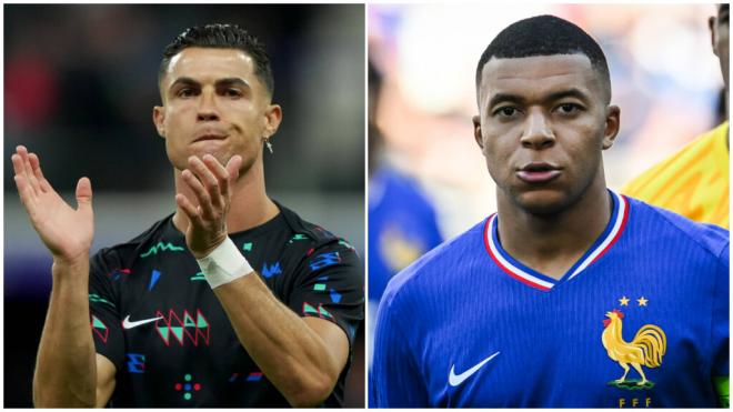 Cristiano Ronaldo y Mbappé en un partido con sus selecciones (Cordon Press)