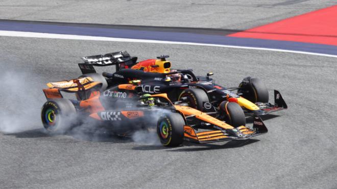 Lando Norris y Max Verstappen, en el Gran Premio de Austria (Foto: Cordon Press).