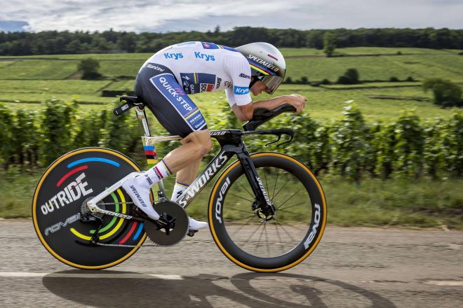 Remco Evenepoel, en la contrarreloj del Tour de Francia (Foto: Cordon Press).