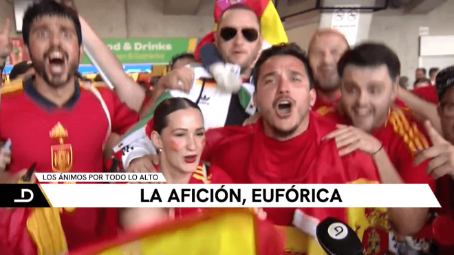 La emoción de la afición española tras la victoria (ElDesmarque)