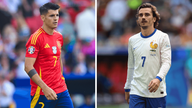 Álvaro Morata y Antoine Griezmann, durante la Eurocopa (Fotos: Cordon Press).