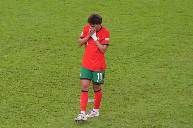 Joao Félix, tras fallar el penalti del Portugal-Francia de la Eurocopa (Foto: Cordon Press).