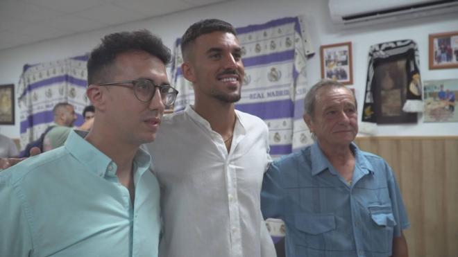 Dani Ceballos, durante el homenaje recibido en su tierra en la Peña Madridista de Utrera.