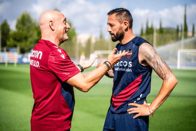 Julián Calero y José Luis Morales, en el arranque de la pretemporada.