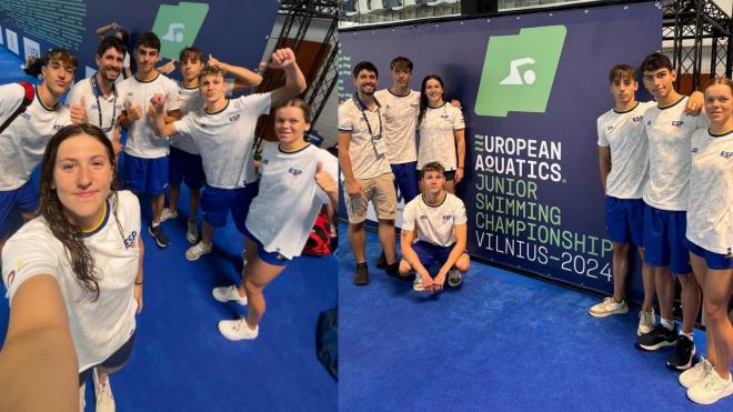 Nadadores andaluces en el Europeo júnior de natación.