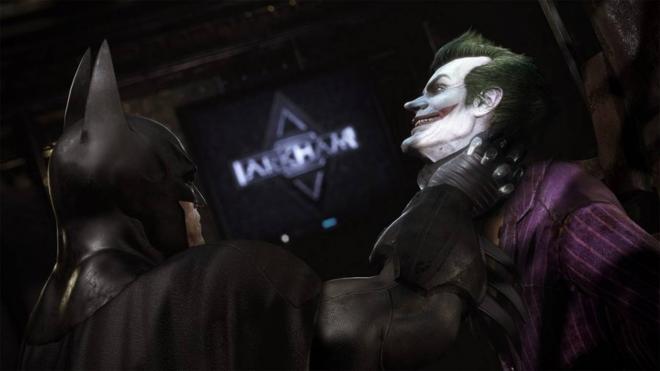 Batman y Joker en Batman: Arkham Asylum