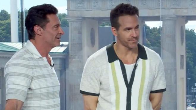 Ryan Reynolds y Hugh Jackman, en un programa de televisión (Foto: RTVE)