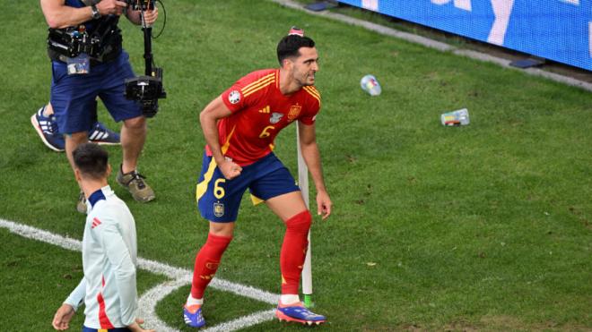 Mikel Merino celebrando el gol ante Alemania (Foto: Cordon Press)