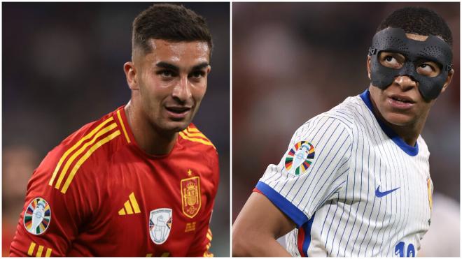 Ferran Torres y Kylian Mbappé en la Eurocopa 2024 (Fotos: Cordon Press)