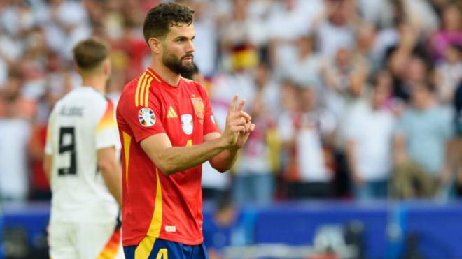 Nacho Fernández en el partido contra Alemania (Cordon Press)