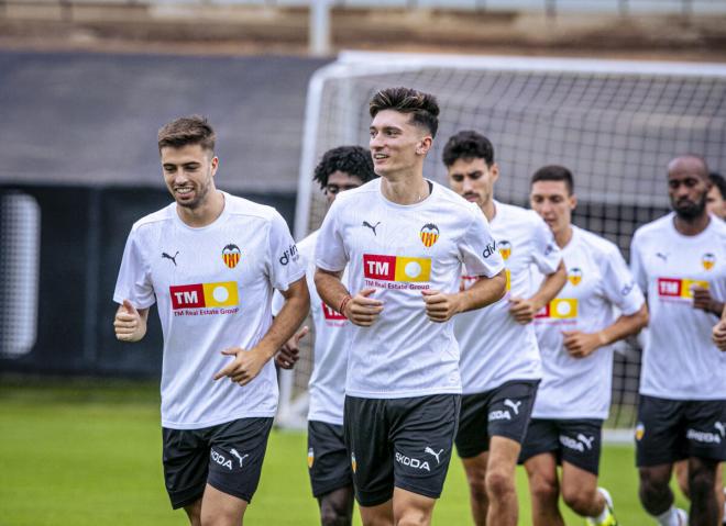 Pepelu, en el primer entrenamiento de la pretemporada (Foto: Valencia CF).