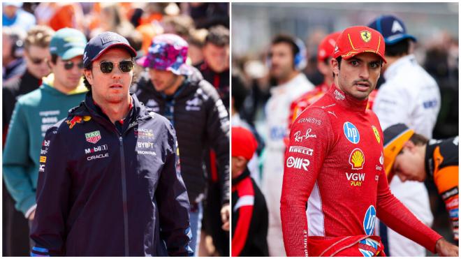 Checo Pérez y Carlos Sainz, en el Gran Premio de Silverstone (Foto: Cordon Press).