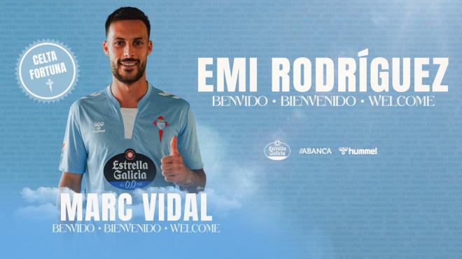 Error del Celta anunciando el fichaje de Marc Vidal (Foto: RC Celta).