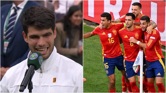 Carlos Alcaraz y la Selección Española (Fuente: Movistar y Cordon Press)