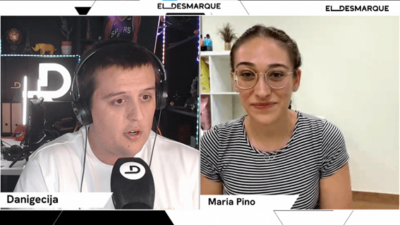 María Pino en el Twitch de ElDesmarque