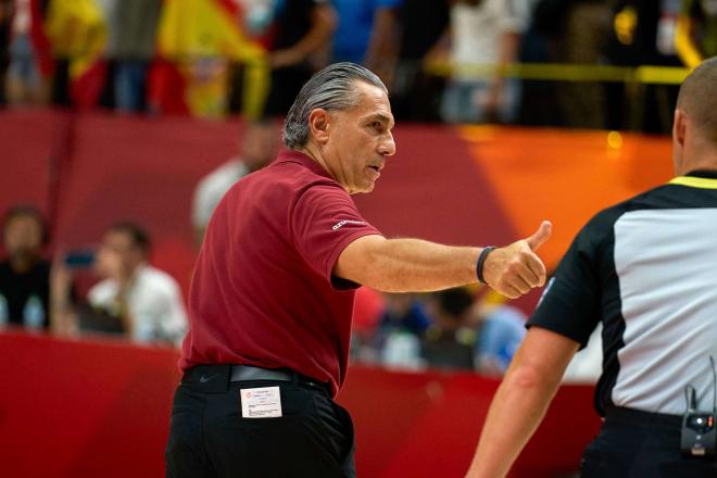 Sergio Scariolo, durante un partido de España (Foto: Cordon Press).