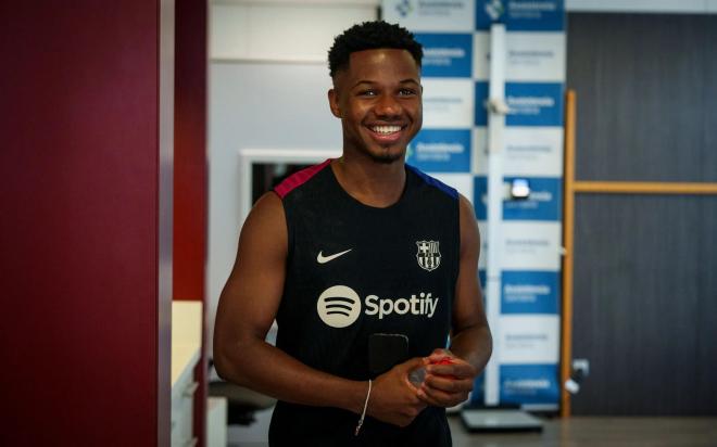 Ansu Fati, en la pretemporada del Barcelona (Foto: FCB).