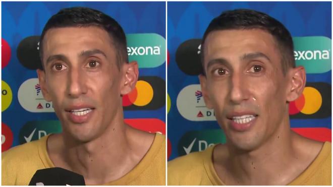 Ángel Di María emocionado tras el pase a la final de la Copa América