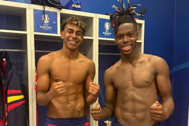 Lamine Yamal y Nico Williams, amigos íntimos en la Eurocopa de Alemania (Foto: RFEF).