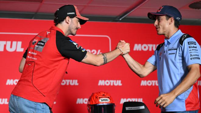 Marc Márquez y Pecco Bagnaia, durante esta temporada 2024 (Foto: Cordon Press).