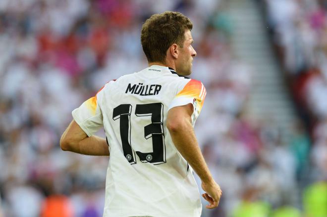 Thomas Müller, en un partido de Alemania durante la Eurocopa (Foto: Cordon Press).