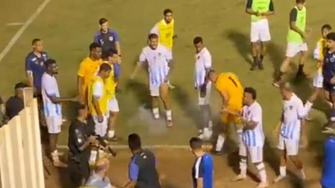 El momento donde un policía dispara a un jugador en Brasil (Foto: Cuenta 'X' Ataque Futbolero)