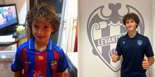 Alberto Calatrava llegó al Levante en Prebenjamín A y ahora seguirá creciendo en el filial (Foto: LUD).