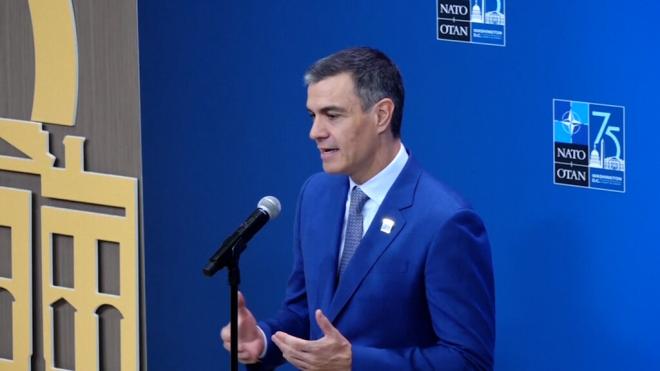 Pedro Sánchez, en la cumbre de la OTAN.