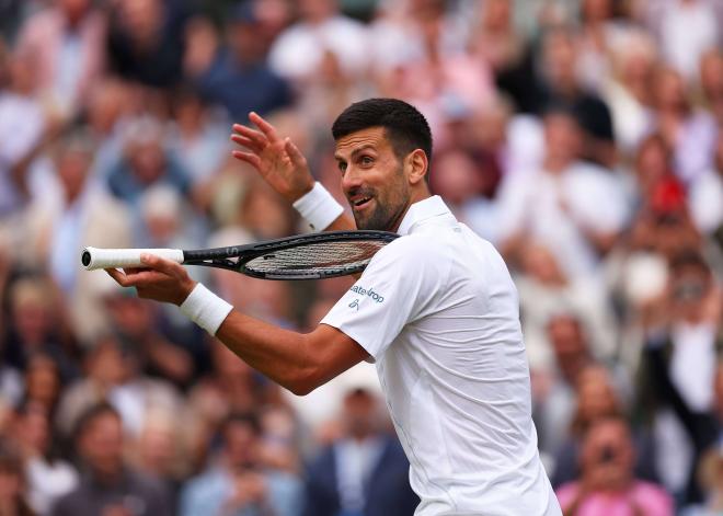 Djokovic, tras meterse en la final de Wimbledon (Foto: Cordon Press).