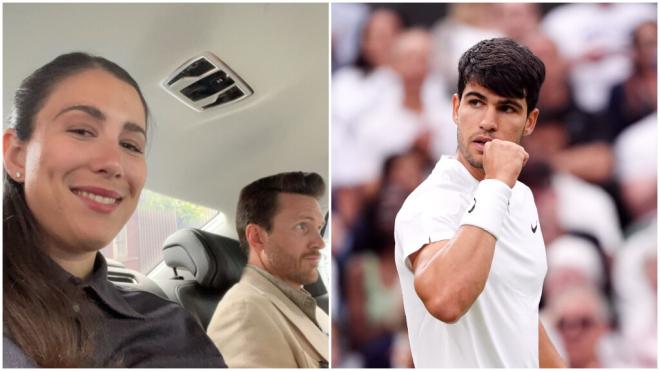 Carlos Alcaraz celebrando un punto en Wimbledon (Europa Press)