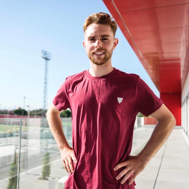 Peque Fernández, en la ciudad deportiva (Foto: SFC)