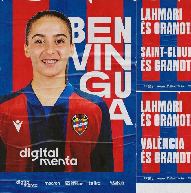 El anuncio de la llegada de Anissa Lahmari al Levante Femenino (Foto: LUD).