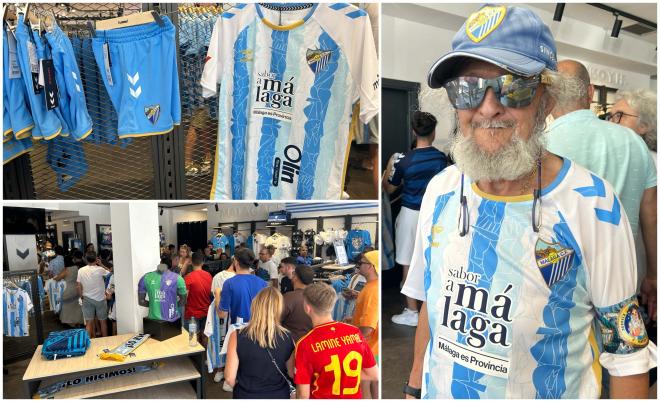 Cola en la tienda oficial y primeros compradores de la nueva camiseta. (Foto: A.Fuentes)