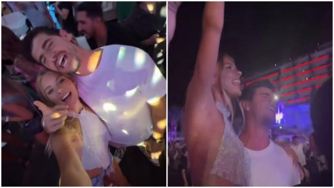 Thibaut Courtois y mujer, Mishel Gerzing, en Ibiza (@mishelgerzig)