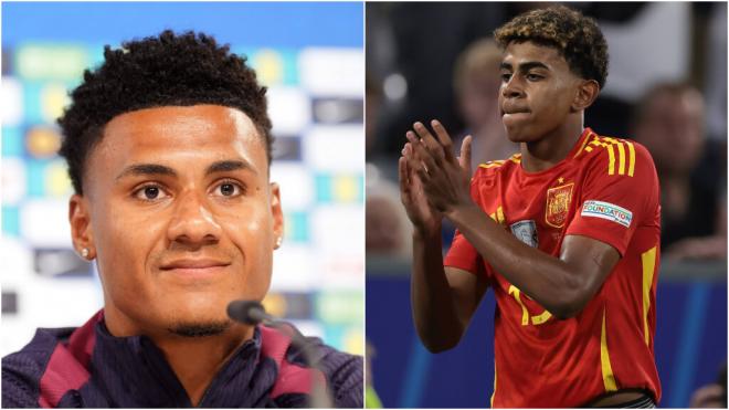 Ollie Watkins sobre Lamine Yamal (Fuente: Cordon Press)